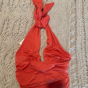 Peach Halter Top